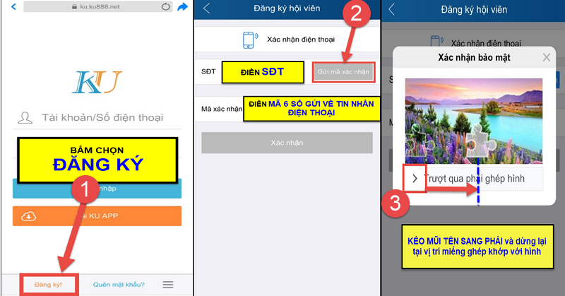 đăng ký tài khoản KUBET tại điện thoại