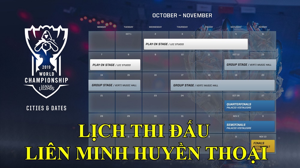 Lịch thi đấu Liên Minh mới nhất cho game thủ và người mê LMHT