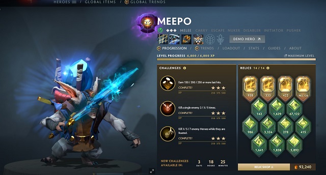 Meepo rất yếu vào giai đoạn đầu game