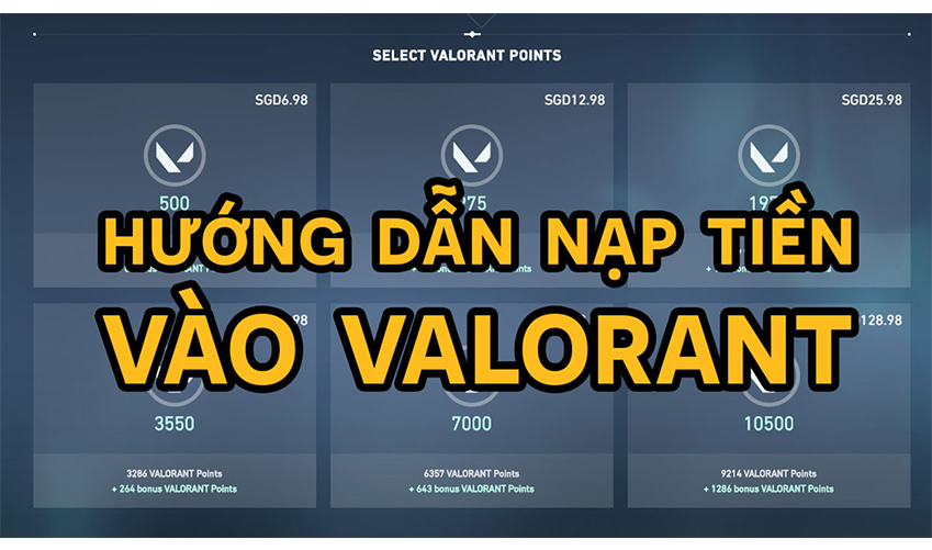 hướng dẫn nạp tiền valorant