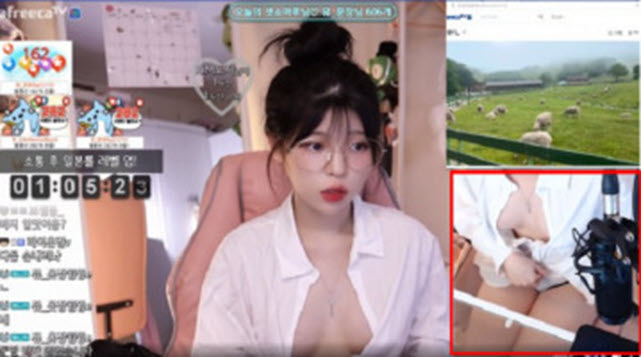 khoe hàng táo bạo của nữ livestream