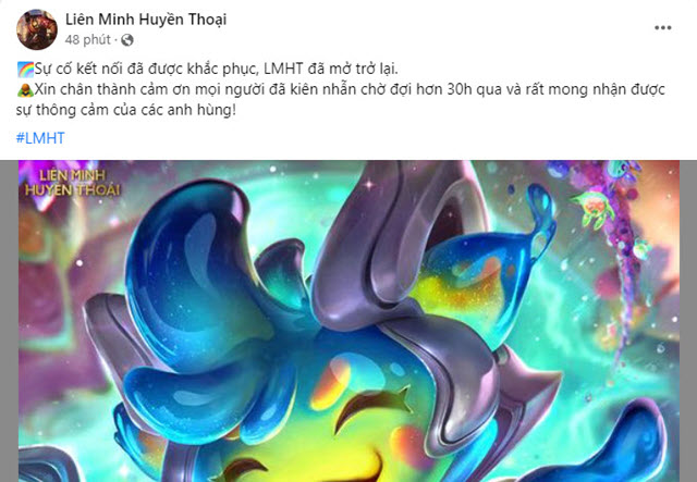 Thời gian chuyển đổi máy chủ quản lý Garena sang Riot Games