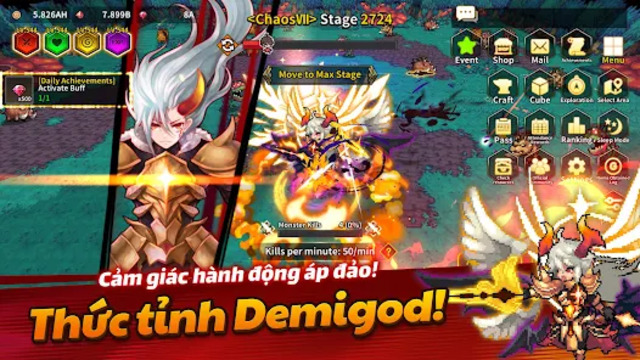 Đăng ký trước Demigod Idle: Rise of a Legend nhận quà tặng khủng